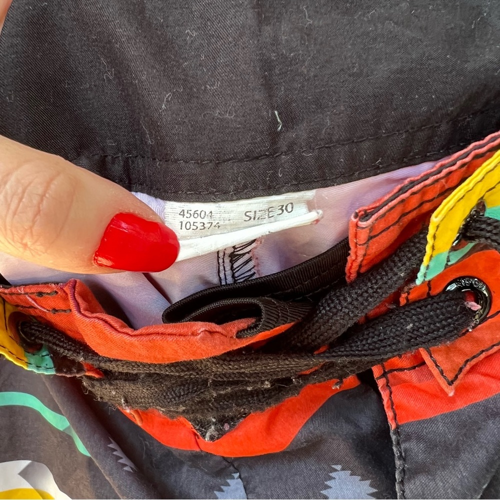 Multicolored Aztec Print Swim Trunks - image 4